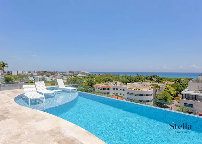 Chic Studio At My Menesse In Playa With Roof Pool