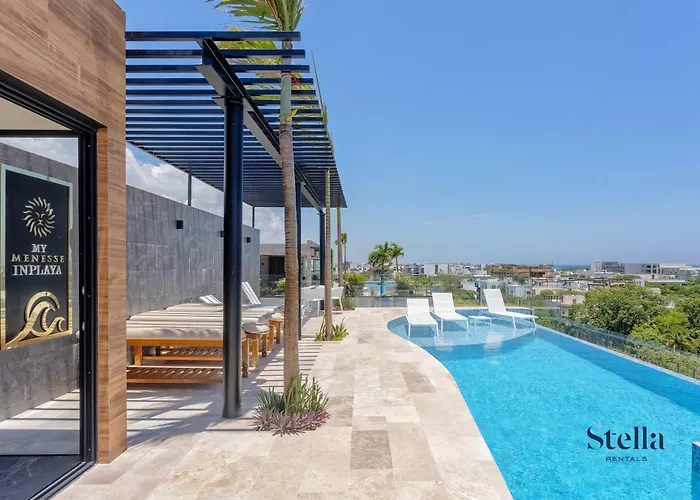 Chic Studio At My Menesse In Playa With Roof Pool