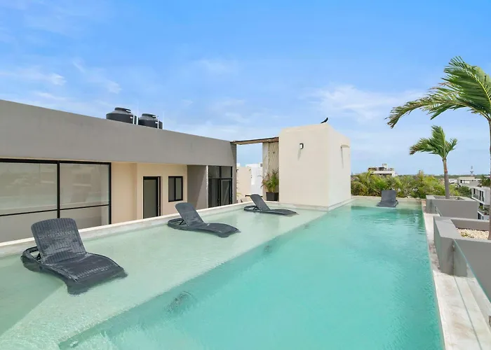 Stylish Studio In Zazil-Ha - Rooftop Pool