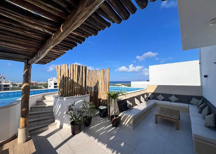 Condo Boho Con Roof Pool Y Vista Al Mar