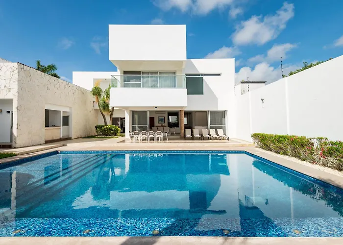 Villa Luxury White En Playa Del Carmen - Alberca Privada - Lujo - 5 Habitaciones