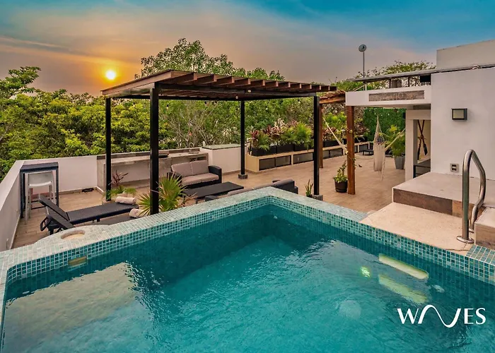 4 Bedroom Spacious Exclusive Townhouse With Private Rooftop And Pool Navio Tulum By Waves
