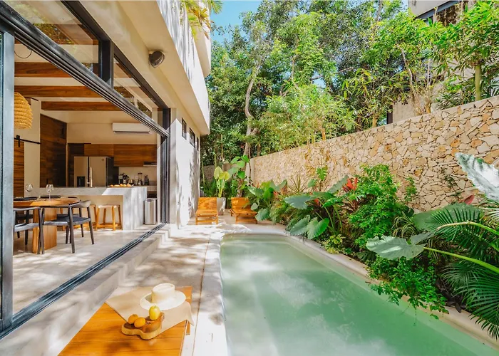 Chic Villa-Apartment In Aldea Zama, Private Pool & Security