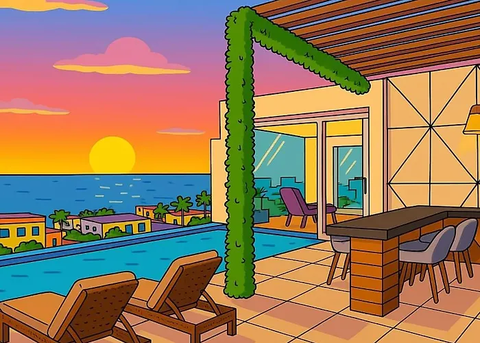 Central Studio - Rooftop Pool Gym Near Beach