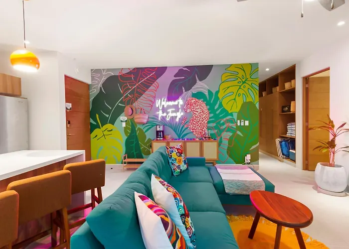 3 Bedroom Jungle Vibes Condo In Akumal Beach Access Rooftop Pools