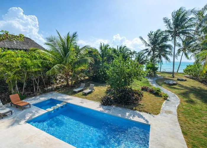 Beachfront Home With Private Pool Beach Access Balcony With Ocean Views Patio - Villa Belleza