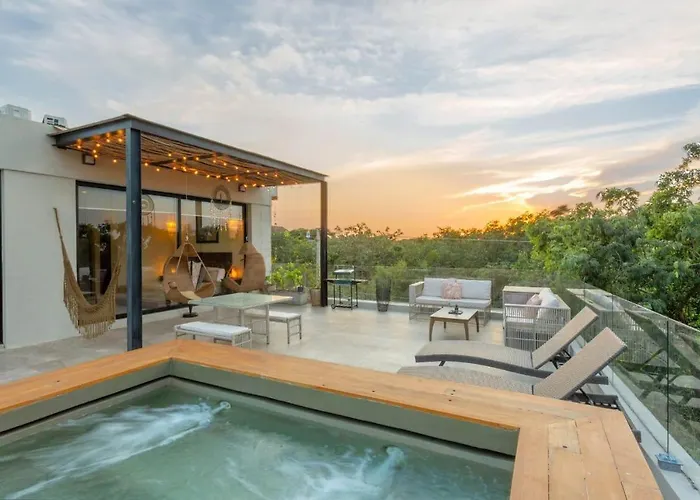 Boho Loft Pool Priv Sillas Colgantes- Centro Tulum