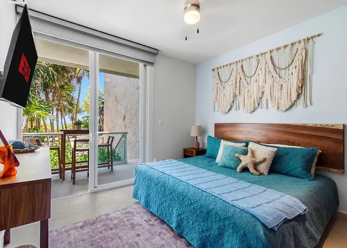 Akumal Aqua Two Bedroom Ocean View With Hot Tub 2 Min Walk To Beach